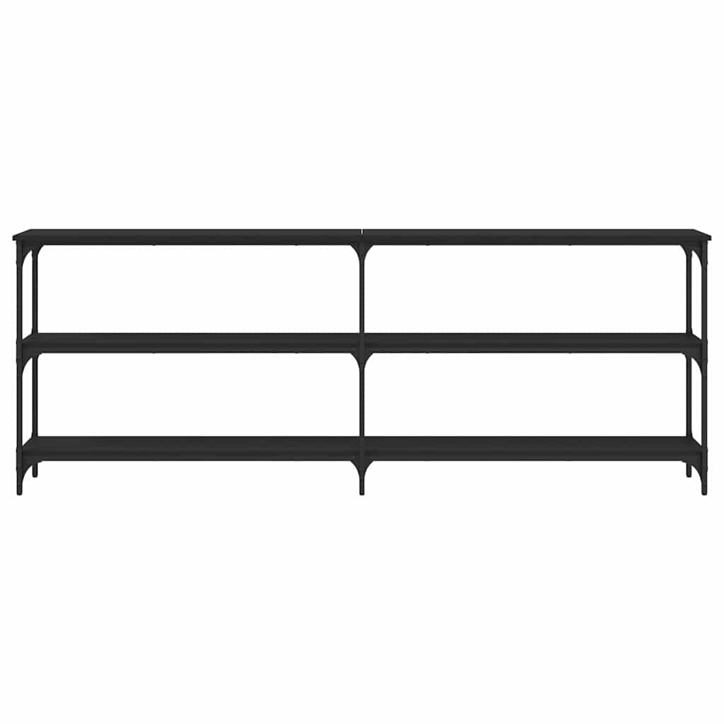 Console Table Black 200x29x75 cm Engineered Wood